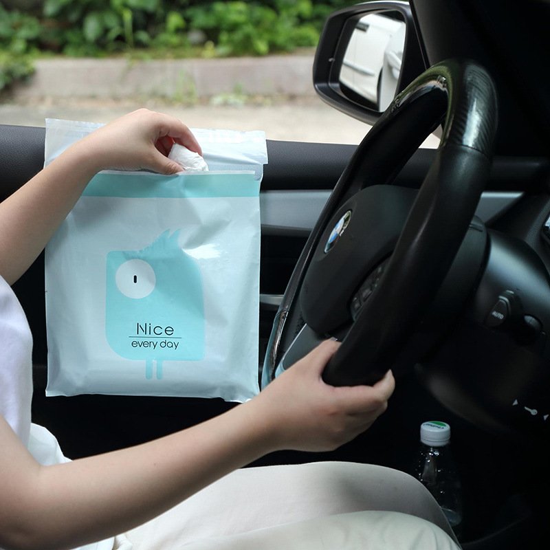 【黏貼式】一次性垃圾袋 - 車用防水收納 (15個)