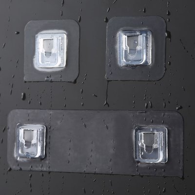 【透明U型】卡扣掛勾-黏貼式置物架