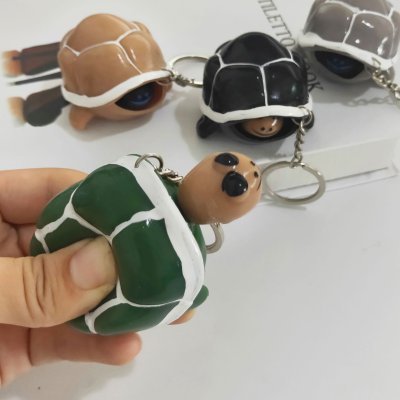 【療癒玩具】縮頭烏龜捏捏樂 - 創意減壓吊飾小玩具
