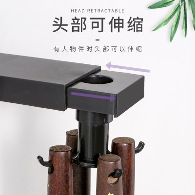 【旋轉】6連伸縮掛勾架-廚具收納革命 商品圖片 2