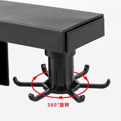 【旋轉】6連伸縮掛勾架-廚具收納革命 商品圖片 3