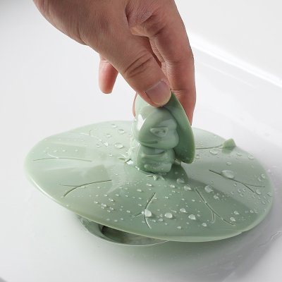 【小青蛙造型】矽膠排水口蓋-防臭水塞