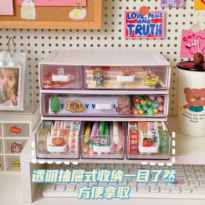 【透明簡約】抽屜收納 - 桌面小物收納盒