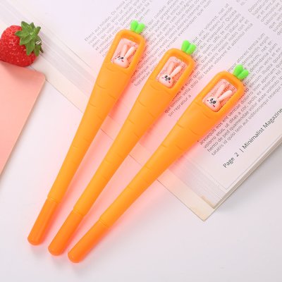 【兔子蘿蔔】造型中性筆-萌趣學生文具
