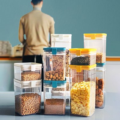 【防潮密封罐】食品收納盒-方形雜糧收納