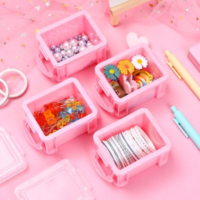 【粉色迷你】少女收納盒-首飾文具整理箱 商品圖片 4