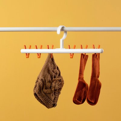 【六夾防風】旋轉衣架 - 360度曬襪多功能架 商品圖片 3