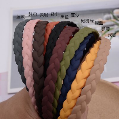 【磨砂辮子造型】時尚髮箍 - 簡約百搭少女髮飾