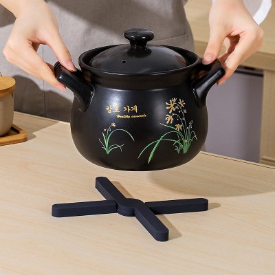【十字矽膠墊】隔熱墊-摺疊防燙防滑餐墊