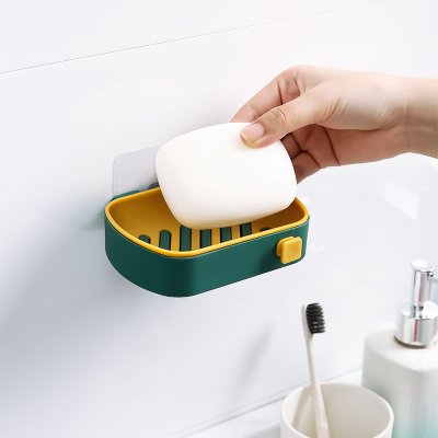 【雙層瀝水】簡約壁掛肥皂盒 - 創意雙色香皂置物架 商品圖片 4