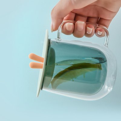 【兔耳杯蓋】矽膠密封蓋-創意防塵防漏雙色蓋 商品圖片 4