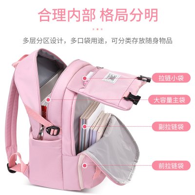 【輕盈防潑水】學生背包 - 透氣網雙肩書包 商品圖片 4