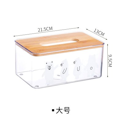 【小熊面紙盒】透明紙巾盒-簡約桌面車用抽取式 商品圖片 7