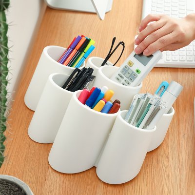 【斜插式】7孔壁掛收納盒 - 創意多功能文具化妝品架 商品圖片 2