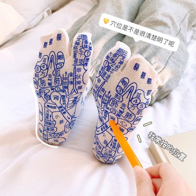 【創意穴位圖襪】按摩襪-腳底養生保健足襪 商品圖片 2