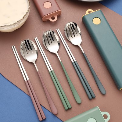 【簡約餐具組】抽拉式不鏽鋼-隨身環保餐具 商品圖片 2
