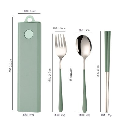 【簡約餐具組】抽拉式不鏽鋼-隨身環保餐具 商品圖片 7
