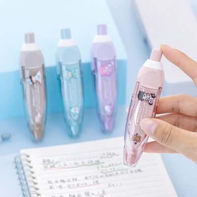 【可愛文具】Q版女孩修正帶 - 可換替芯按動式立可帶