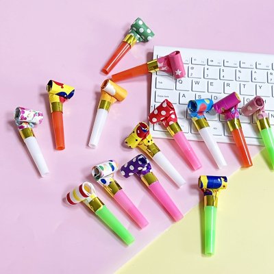 【糖果色吹捲】派對小喇叭-多色口哨生日派對玩具