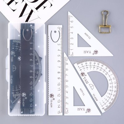 【金屬套尺組】質感四件組-繪圖測量工具