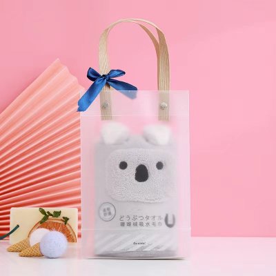 【可愛耳朵】珊瑚絨包頭巾 - 超吸水擦髮洗臉巾