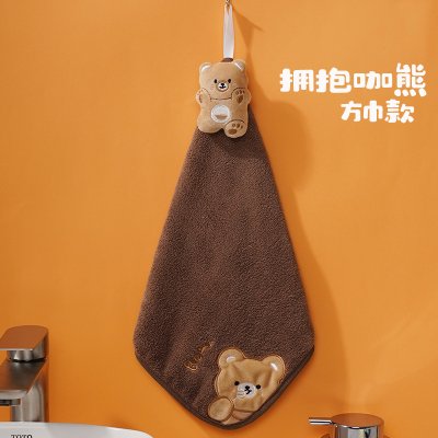 【立體動物擦手巾】刺繡珊瑚絨-方巾毛巾手帕 商品圖片 9
