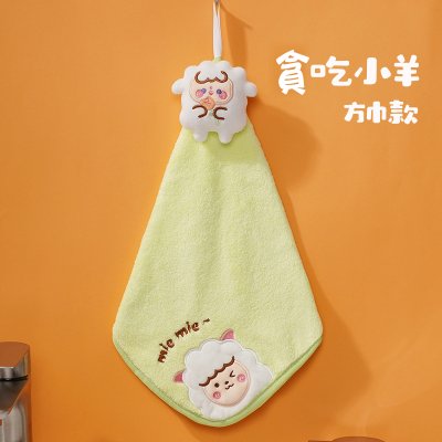 【立體動物擦手巾】刺繡珊瑚絨-方巾毛巾手帕 商品圖片 10