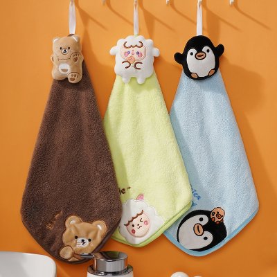 【立體動物擦手巾】刺繡珊瑚絨-方巾毛巾手帕 商品圖片 2