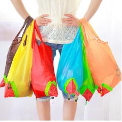 (5入) 創意大號草莓購物袋 環保袋 折疊收納手提袋