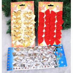 聖誕樹裝飾品 聖誕裝飾蝴蝶結 聖誕蝴蝶結 聖誕禮品 12入裝