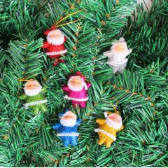 (10入)聖誕樹裝飾品 聖誕樹掛件 聖誕小老人掛件混6色 聖誕節裝飾品
