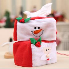 (4入)聖誕裝飾品 聖誕紙巾盒 小號聖誕紙巾盒套 聖誕場合裝飾