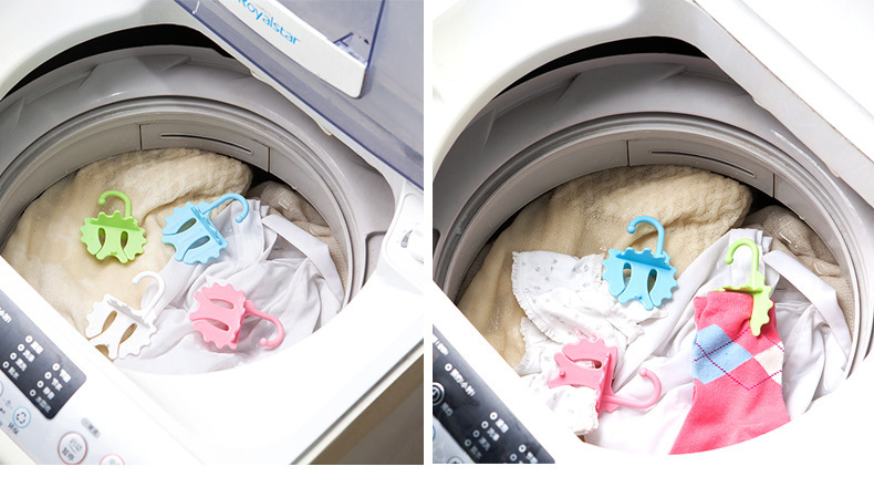 韓國魔力洗衣球去污防纏繞清潔球洗衣機球可懸掛衣架4個裝