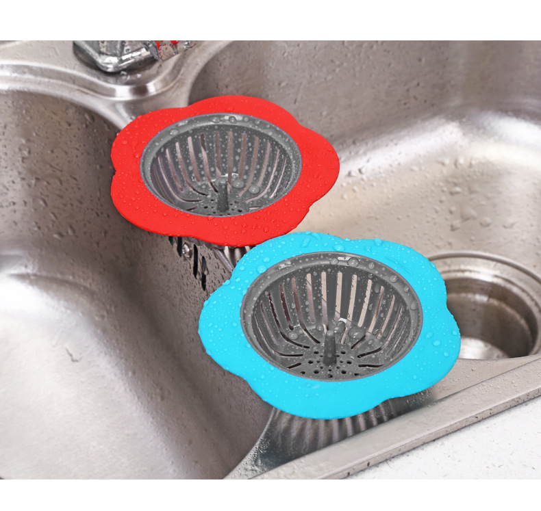 2588 創意過濾網廚房水池地漏蓋子衛生間水槽防堵塞過濾器 花朵型