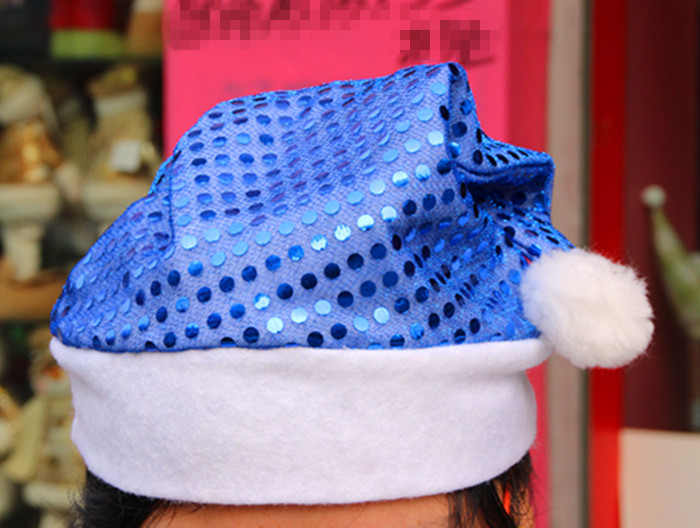 亮片圣誕帽 高檔圣誕帽 圣誕派對用品 圣誕節必備裝飾品 有5色
