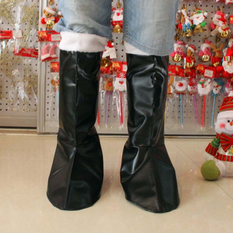 圣誕節表演道具 圣誕老人服裝 圣誕老人靴子 圣誕鞋子 圣誕皮靴