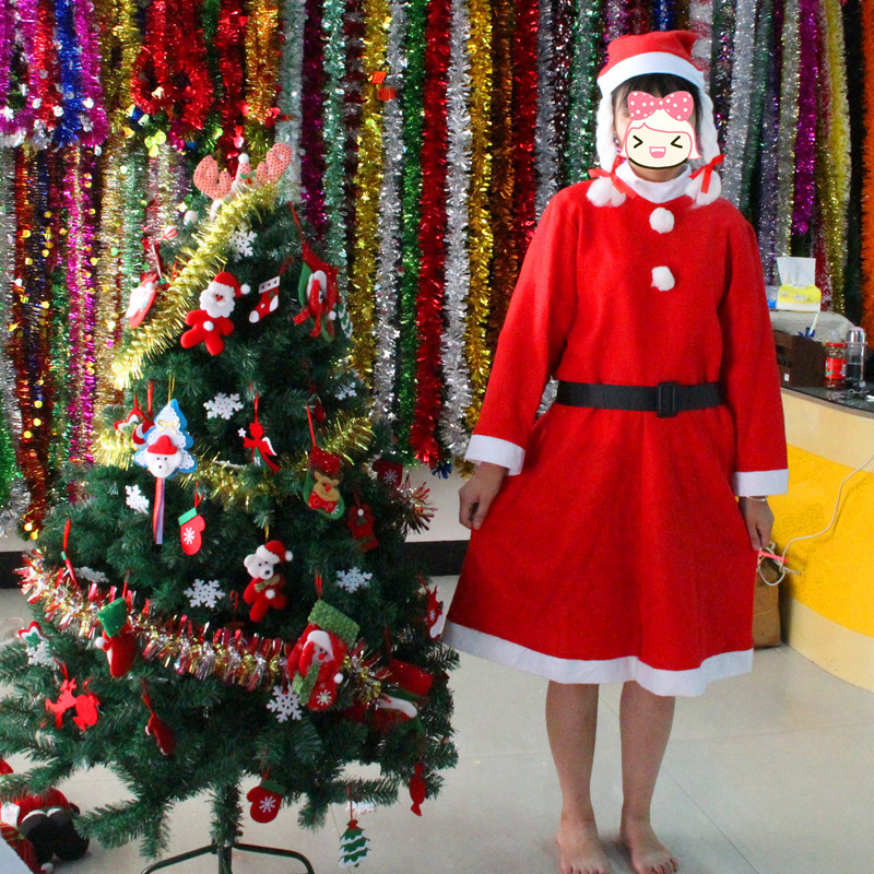 廠家直銷 圣誕服裝圣誕女服 圣誕老人裝扮衣服 圣誕套裝3件套