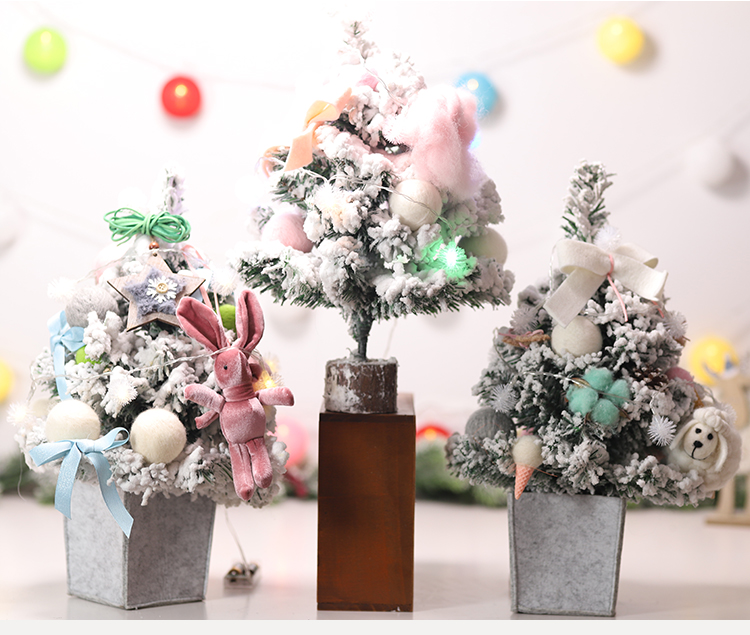 【24H出貨】精美小兔植絨聖誕樹 可愛小羊裝飾聖誕樹 聖誕節佈置 交換禮物