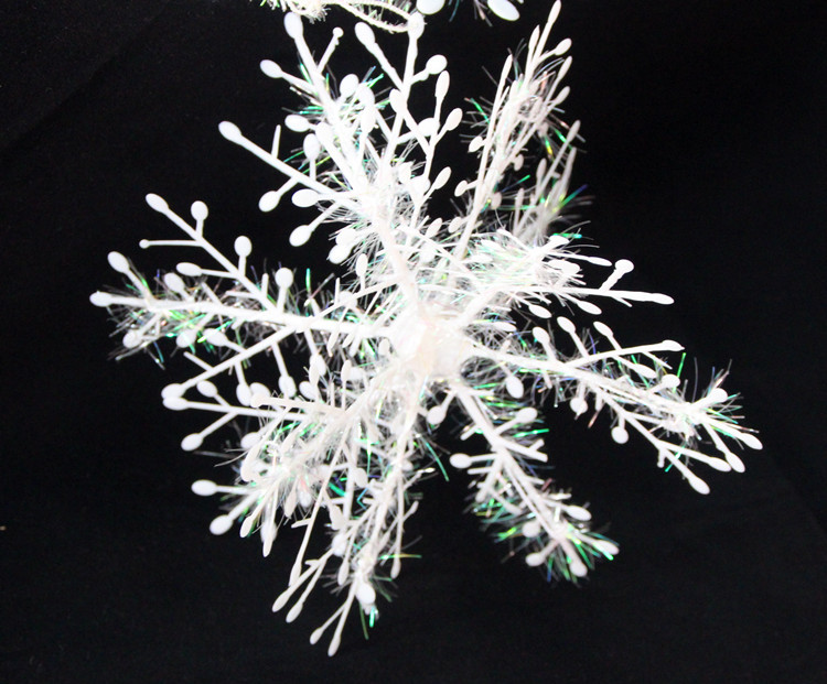 圣誕雪花片 圣誕節裝飾 活動用品 立體雪花串 繞線立體雪花串