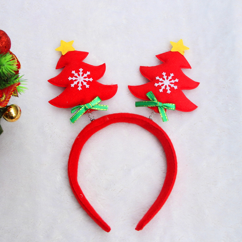 圣誕裝飾品 圣誕樹造型頭扣 圣誕頭扣 頭箍
