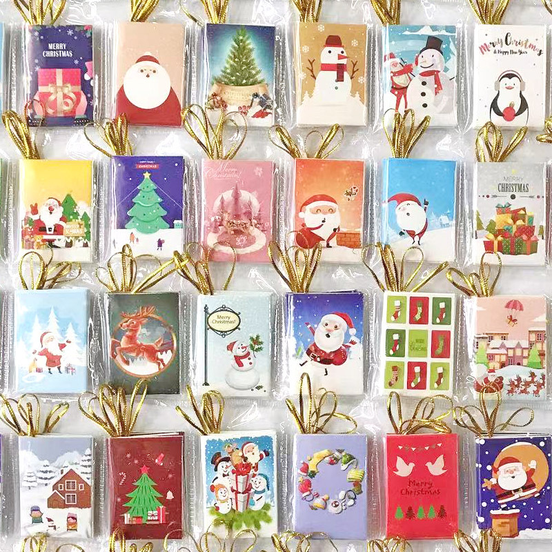 唯美聖誕節小卡 聖誕祝福小賀卡 留言小卡片 聖誕樹裝飾卡片 320張小卡
