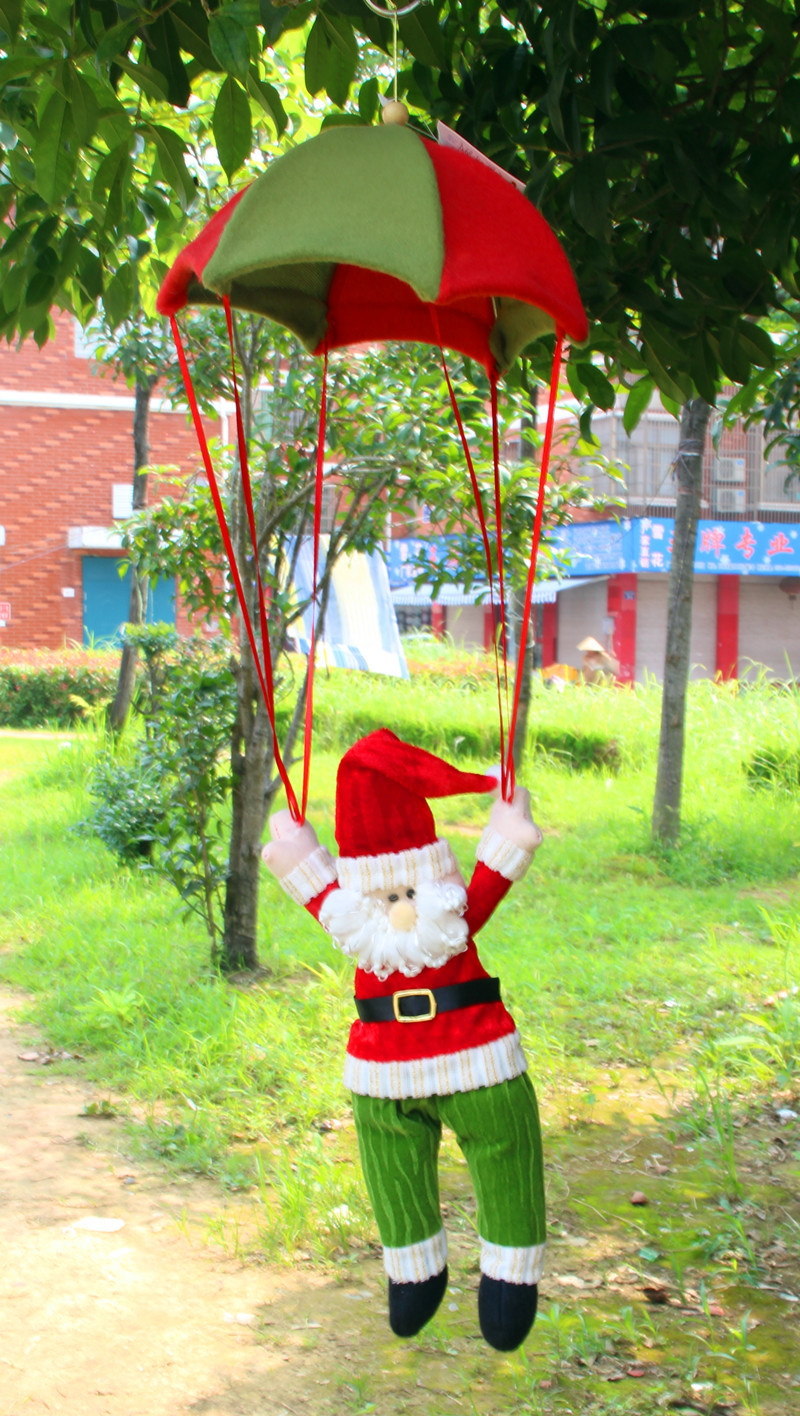 圣誕老人中庭吊飾 圣誕節吊飾 降落傘圣誕老人 圣誕雪人掛件