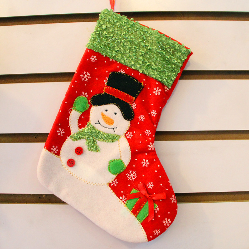 圣誕節裝飾品 圣誕襪 圣誕禮品袋 小圣誕襪高26cm 廠家直銷