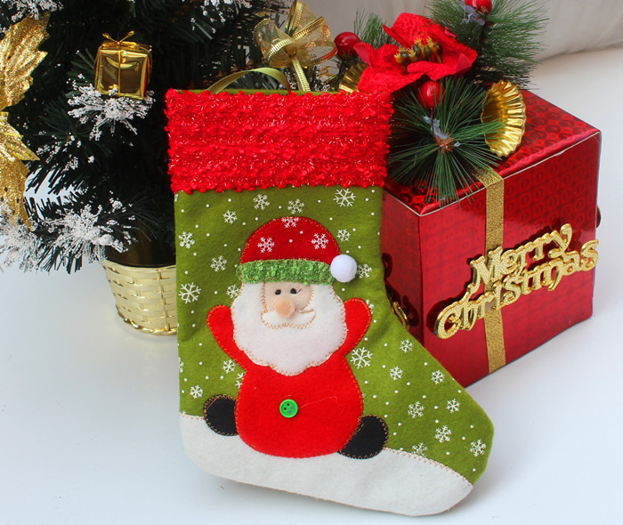 圣誕節裝飾品 圣誕襪 圣誕禮品袋 小圣誕襪高26cm 廠家直銷