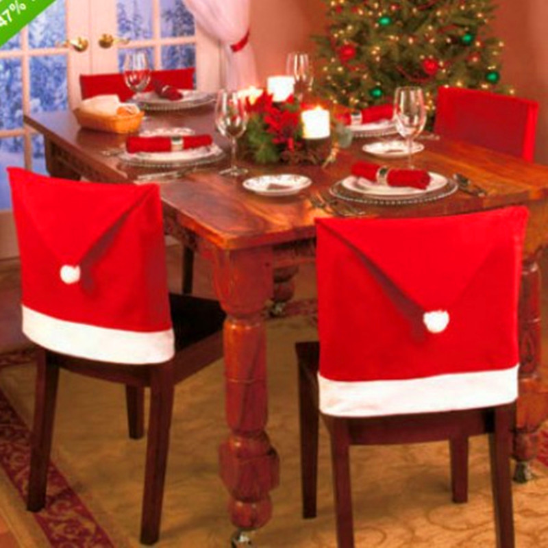 熱賣精品 圣誕椅子套 圣誕節用品餐桌裝飾圣誕帽 大量現貨