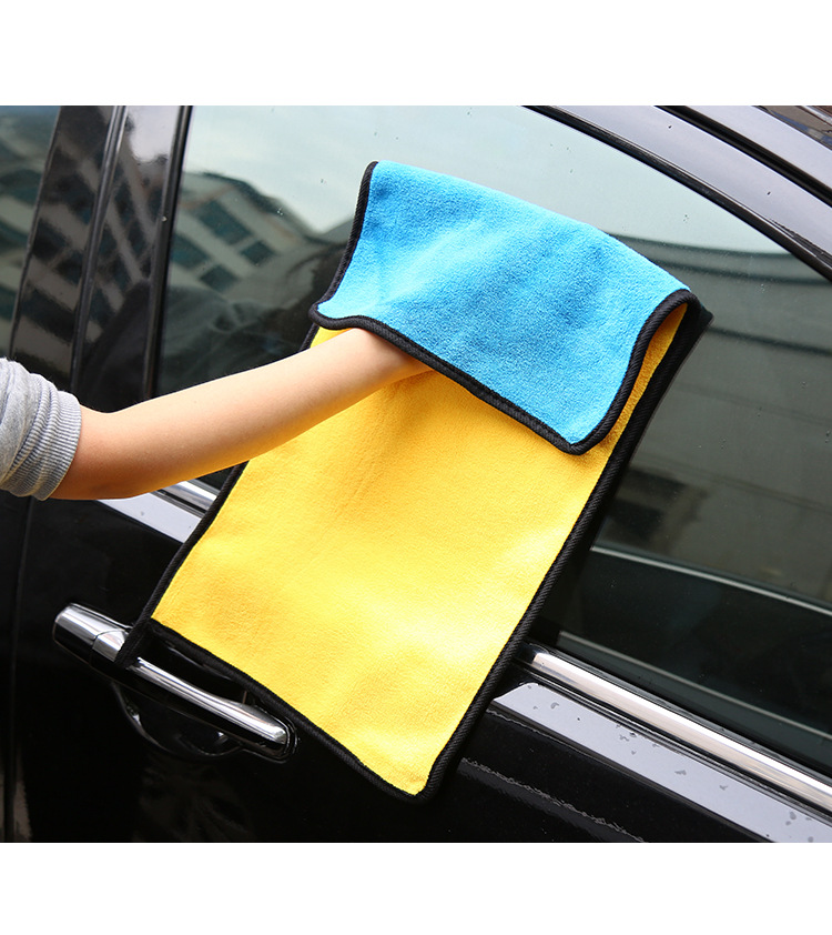 雙色加厚擦車巾 吸水不掉毛玻璃專用無痕抹布 超吸水洗車毛巾