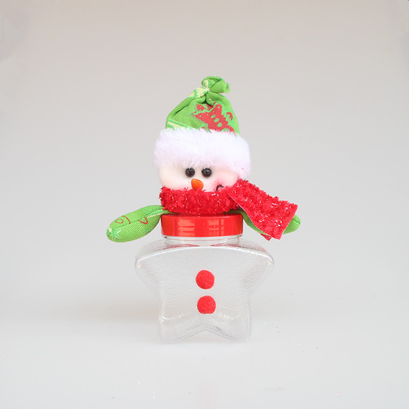 新款圣誕糖果罐 小號圓形 五角星形布藝娃娃糖果盒 糖果罐