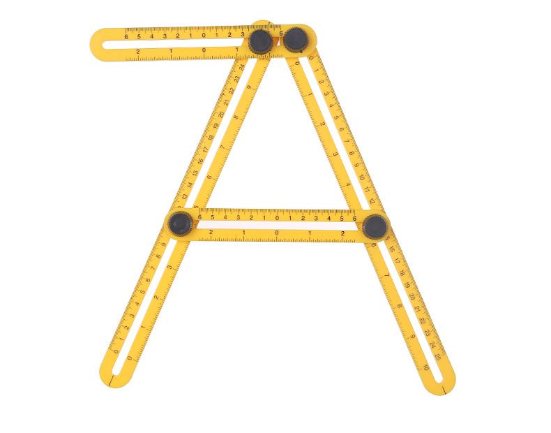 創意尺子任意角度折疊尺子多用途多變換四邊折尺測量工具廠家現貨