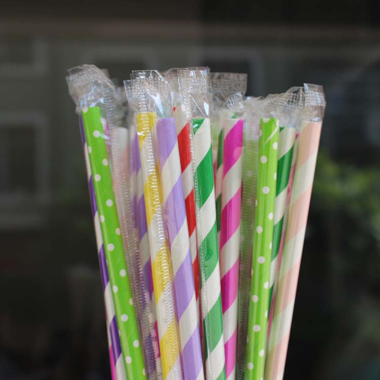 現貨 一次性吸管 紙質 環保紙吸管 獨立包裝 彩色紙吸管STQ檢測