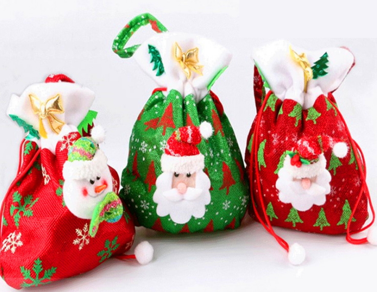 (2入)聖誕裝飾品 聖誕老人禮物袋 聖誕糖果袋 聖誕禮品袋